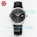 V9 Factory AAA Replica Jaeger-LeCoultre Master Control Black Face Date Ultra-Thin Watch 